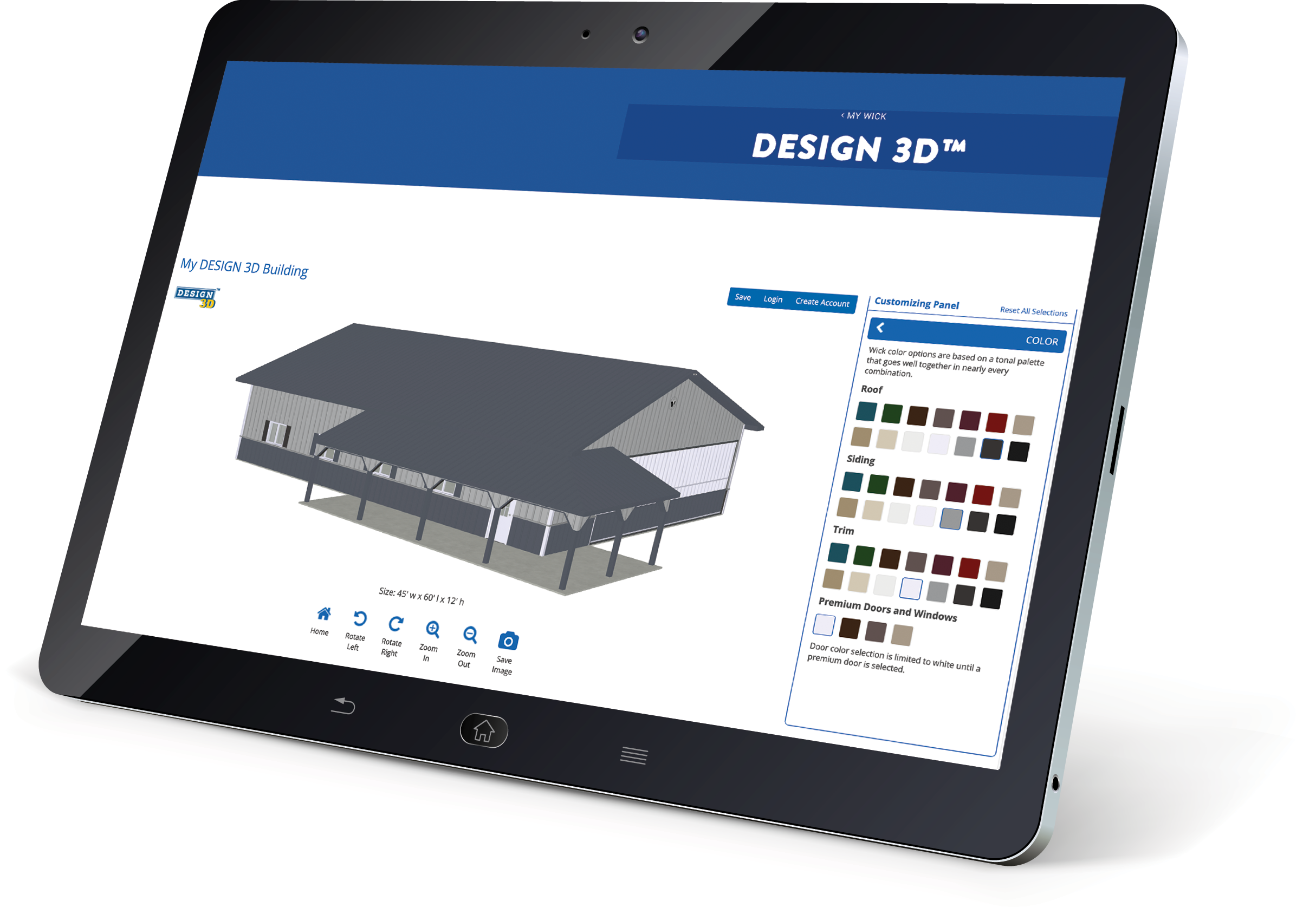 table showing Wick's 3D Design app